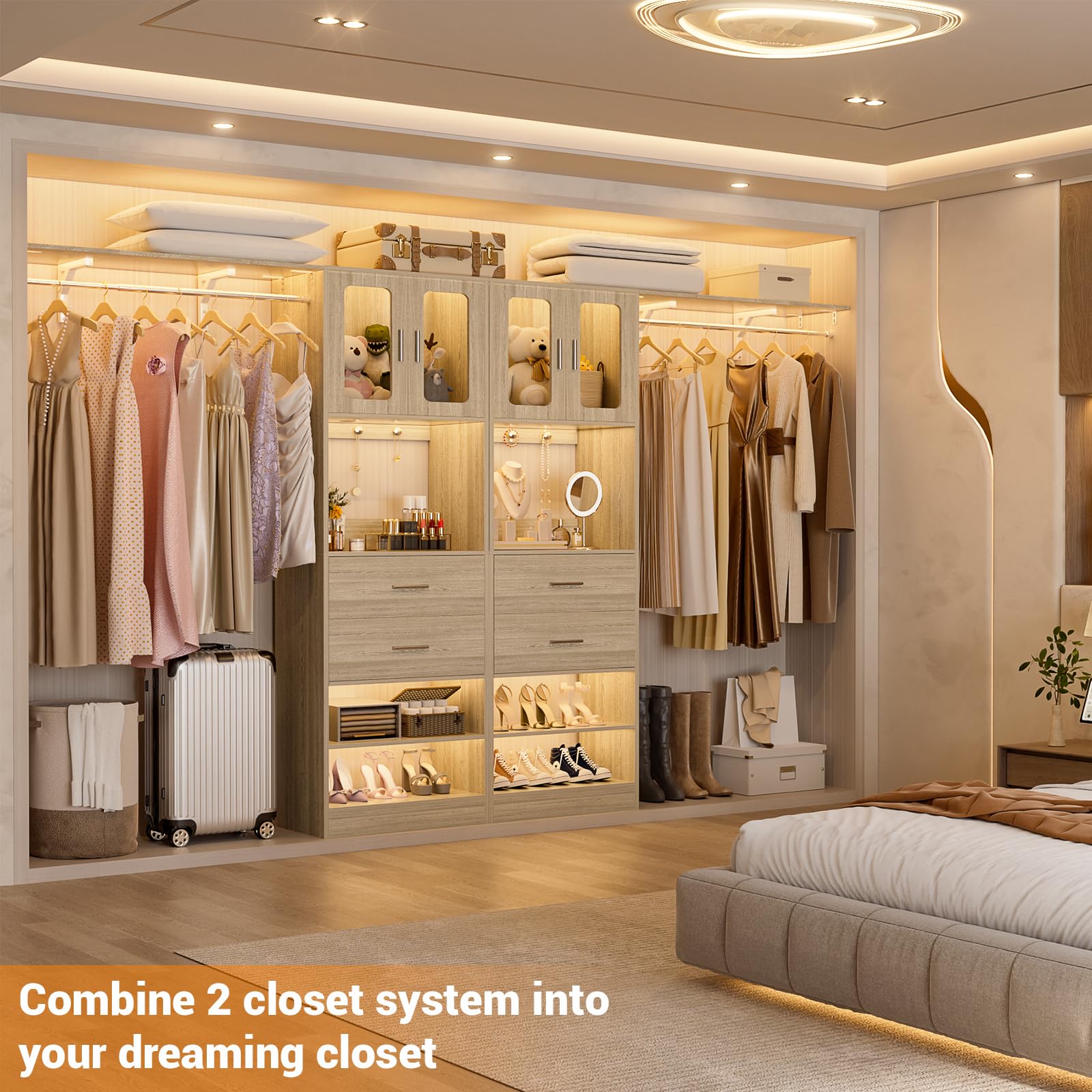 Amazon.com: Homieasy Closet Organizer System Tower with Big Wing